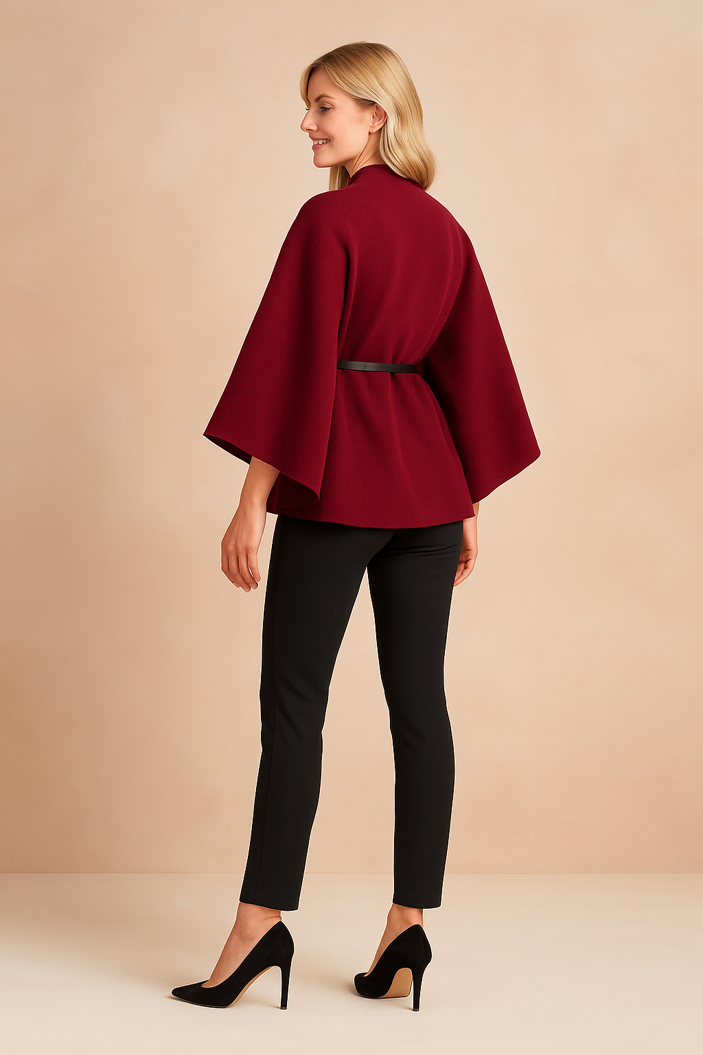 Elowen | Classic Women's Coat with Elegant Draping 1