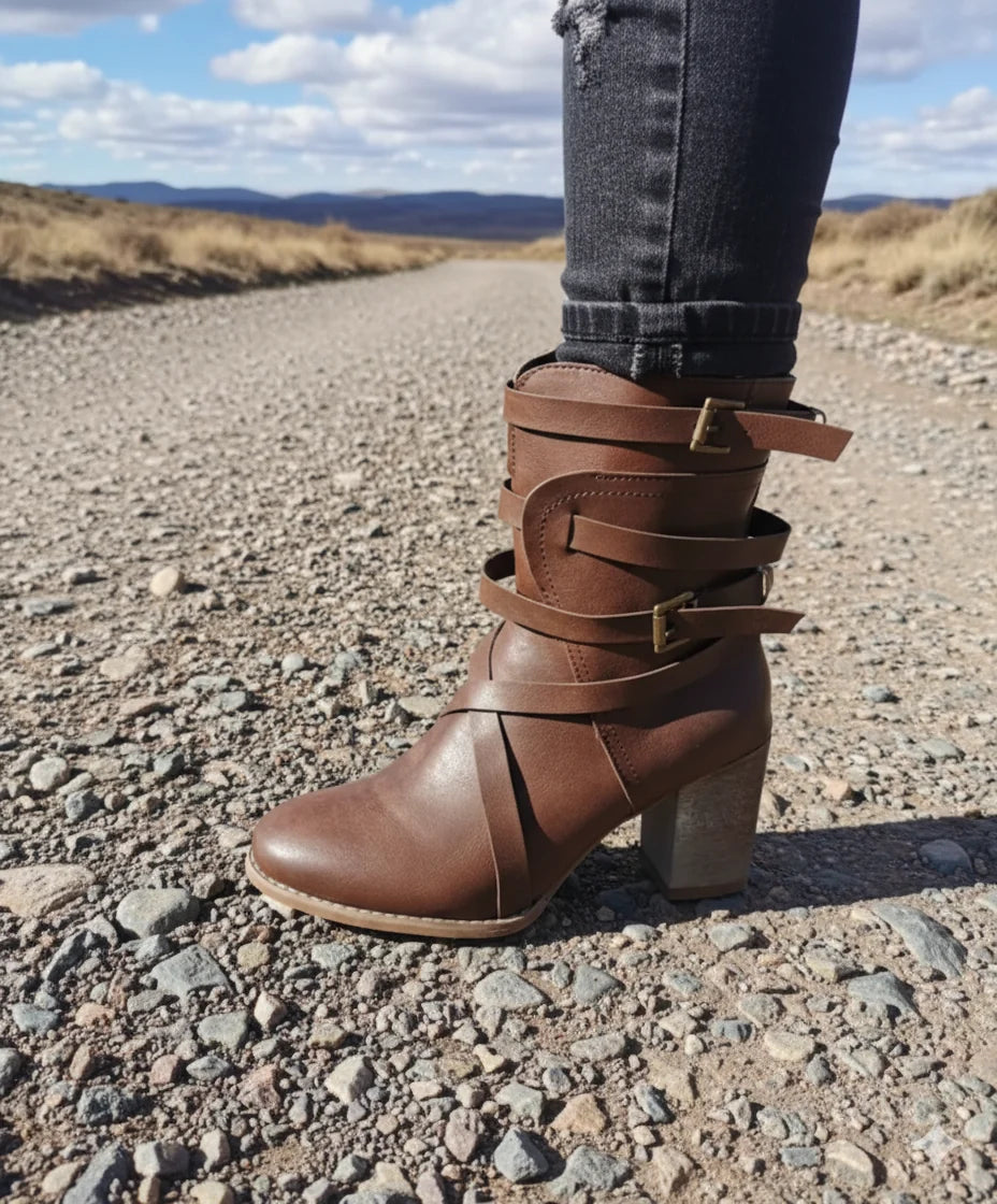 Eudex - Stylische Lederstiefel Retro-Look 1
