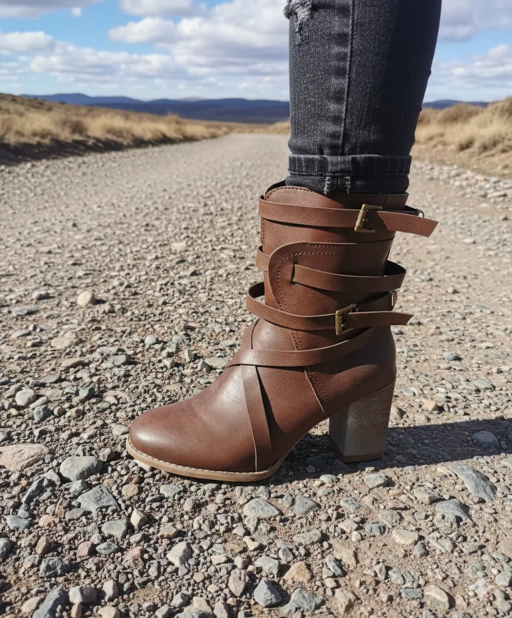 Eudex - Stylische Lederstiefel Retro-Look 1