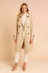Ewelina | Short double-breasted trench coat 1
