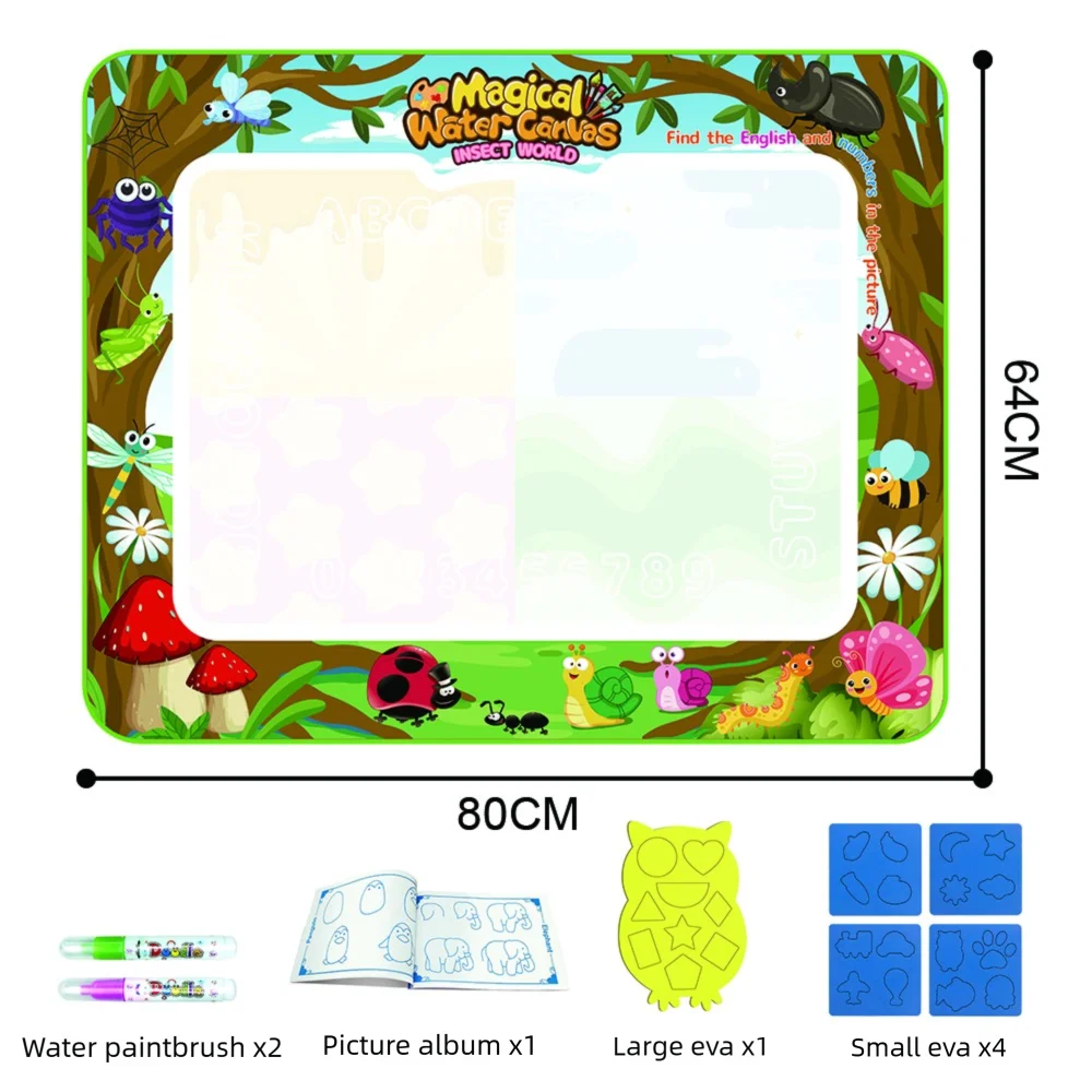 Extra Large Water Doodle Mat for Kids – Mess-Free Educational Doodle Mat with Multiple Themes 16