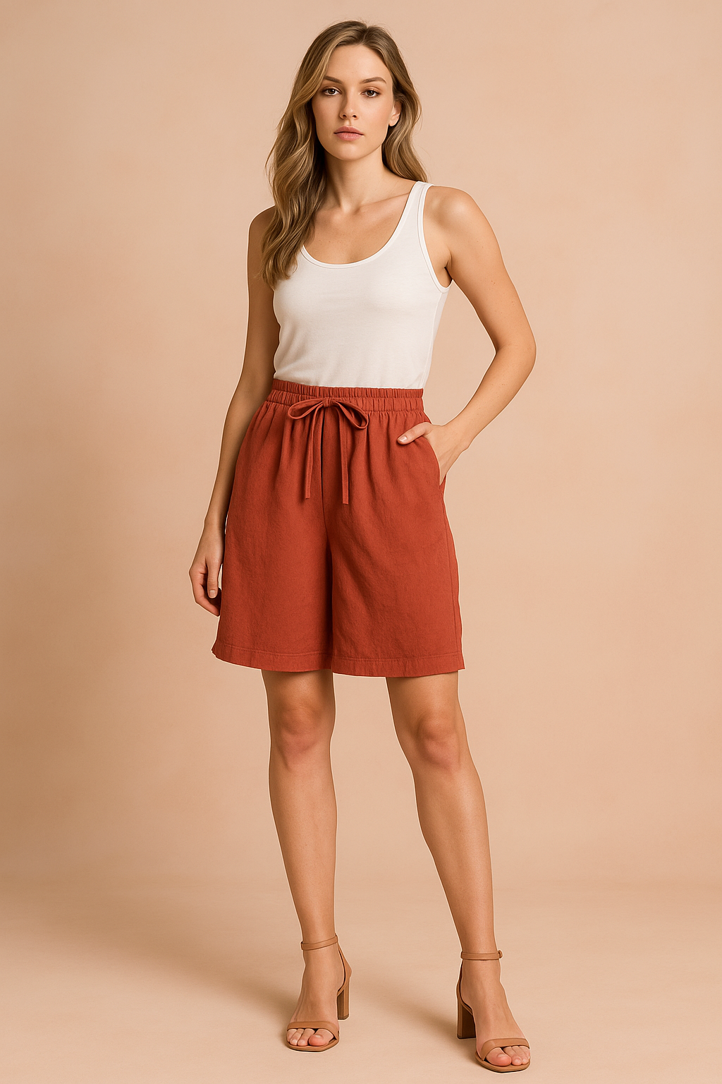 FINA | Loose-fit shorts with a tie waist 9