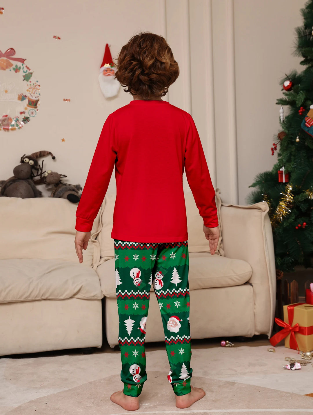 Family Matching Christmas Pajamas Set for Women and Kids Cotton 1