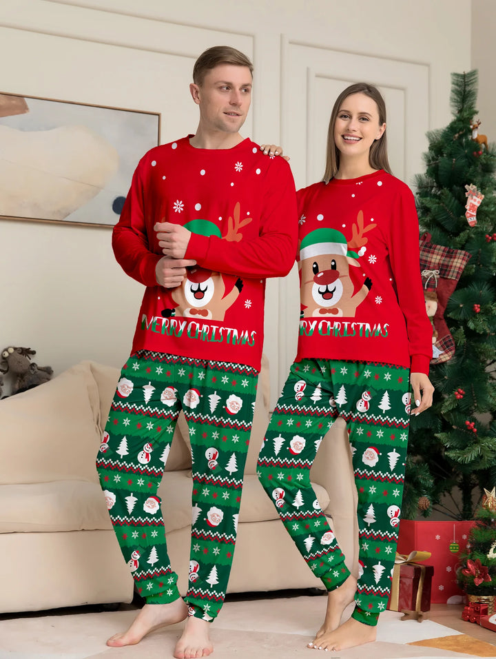Family Matching Christmas Pajamas Set for Women and Kids Cotton 2