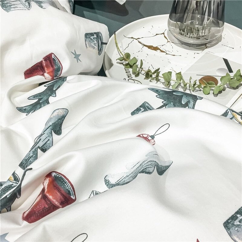 FestiveDream – Cozy Christmas Bedding Set with Snowflake Print 5