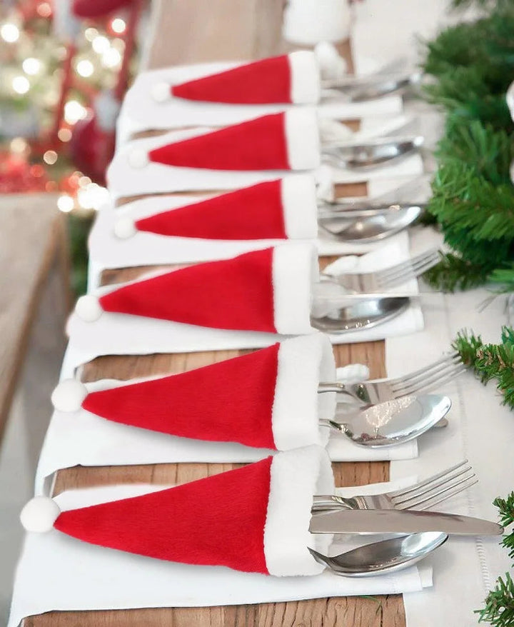 FestiveHolder | Christmas Cutlery Bag Set for Dinner Table Setup 0