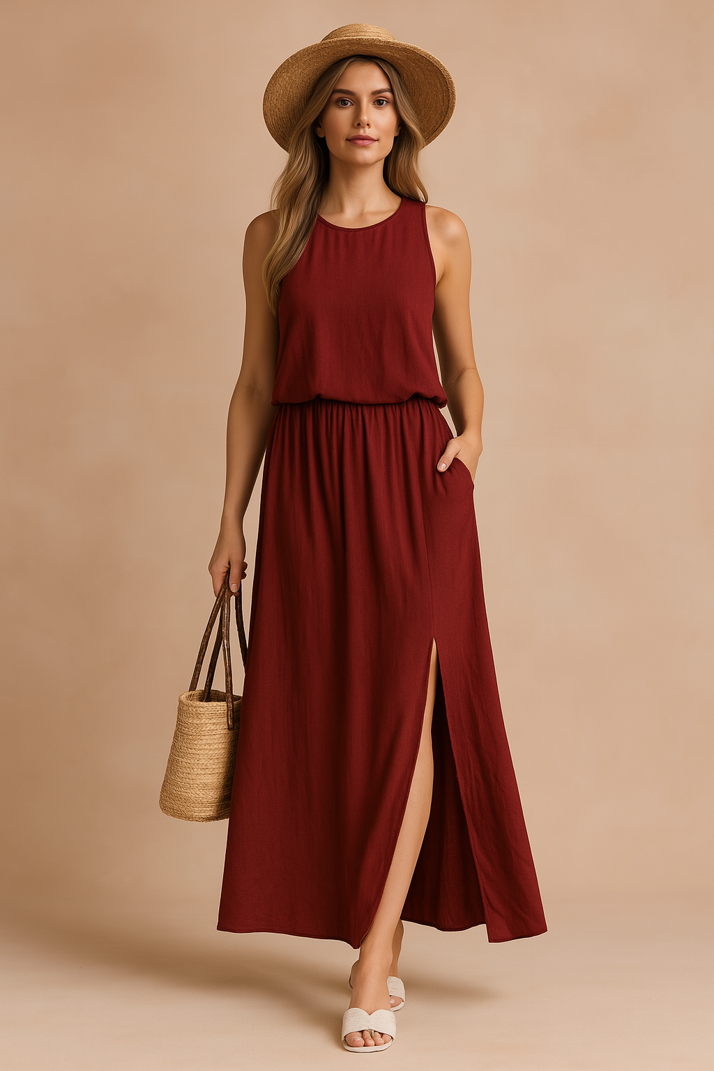 Florence | Stylish Sleeveless Summer Maxi Dress 0