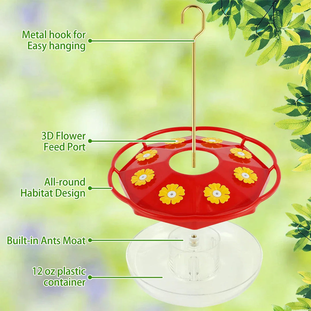 Flower-shaped hummingbird feeder 3
