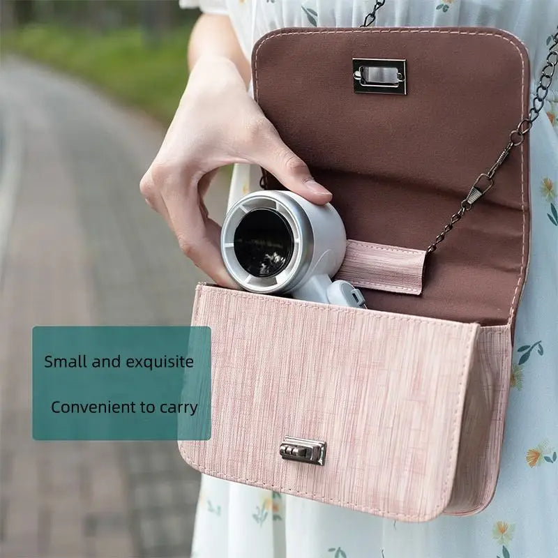 Foldable Handheld Turbo Fan with Digital Display 2