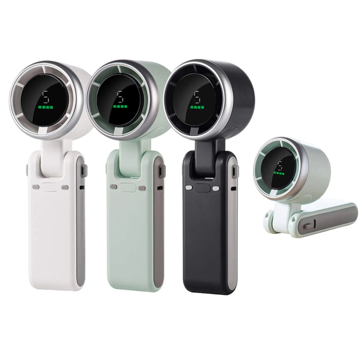Foldable Handheld Turbo Fan with Digital Display 4