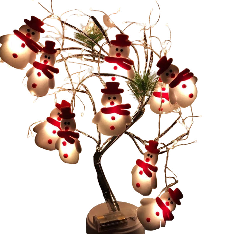 FrostyGlow – Snowman Tree Lights with White LED Illumination 0