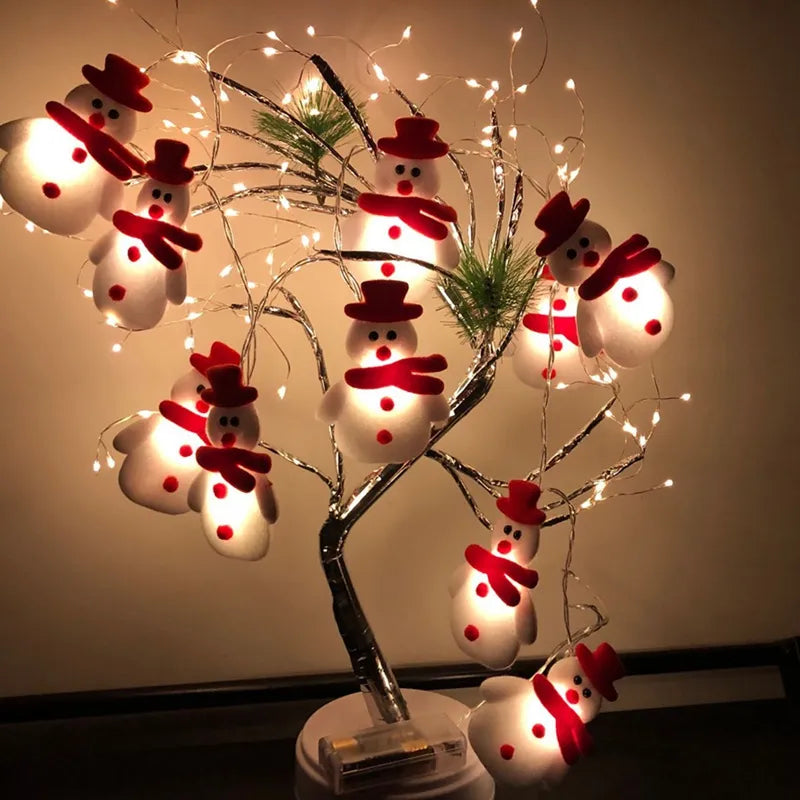 FrostyGlow – Snowman Tree Lights with White LED Illumination 1
