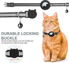 GPS Cat Tracker Collar with Quick Release, Reflective Design, Durable Nylon for Outdoor Safety and Comfort 3