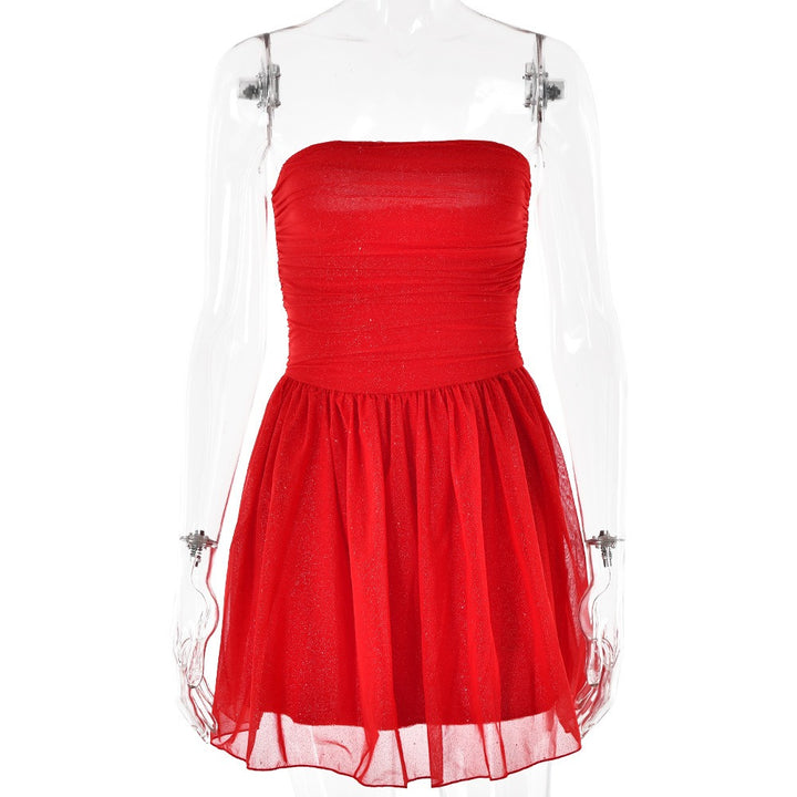 Niki | Strapless Mini Dress with Shine