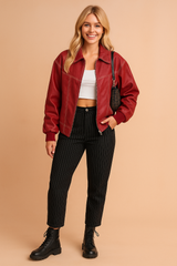 Georgia | Stylish Women's Coat with Contrasting Details 0
