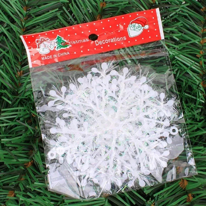 Glimmer Garlands | Glitter Snowflake Ornaments for Holiday Decor 0