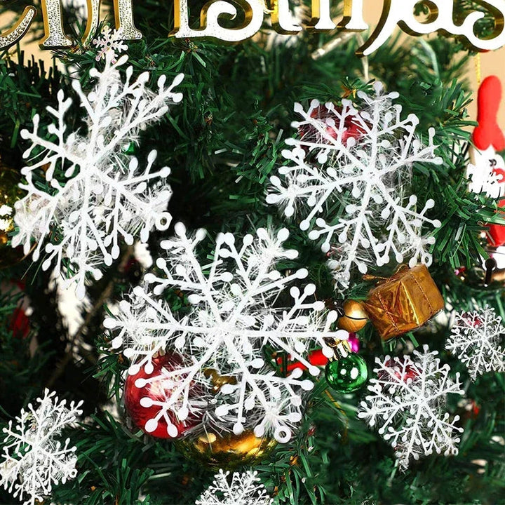 Glimmer Garlands | Glitter Snowflake Ornaments for Holiday Decor 1
