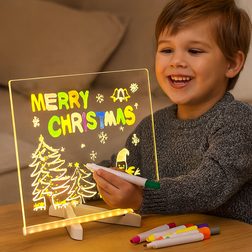 GlowCraft | LED Kids Drawing Board for Creative Holiday and Educational Fun 0