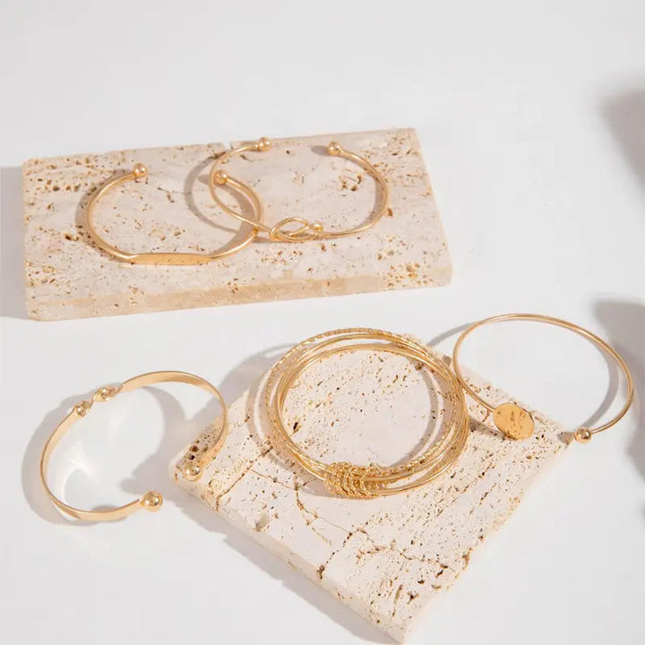 Gold-Tone Armband Set – Elegant Jewelry for Every Occasion, Modern Design, High Quality 2