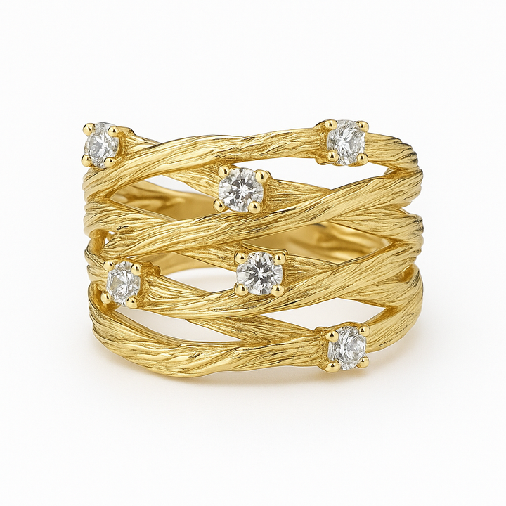 Gold Crystal Ring for Women – Elegant Jewelry for Special Occasions 1