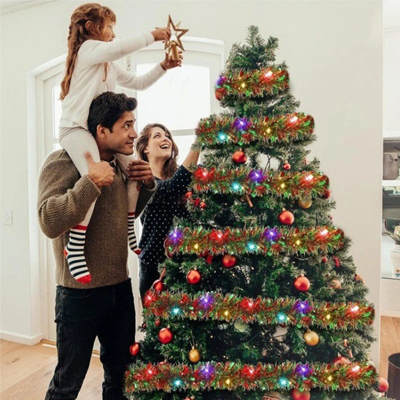 Golden Shine | Luxury Christmas Garland with Warm White LED Lights 2