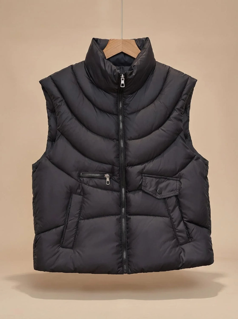 Greta | Damen Steppweste Bodywarmer mit Stehkragen und Multifunktionstaschen 1