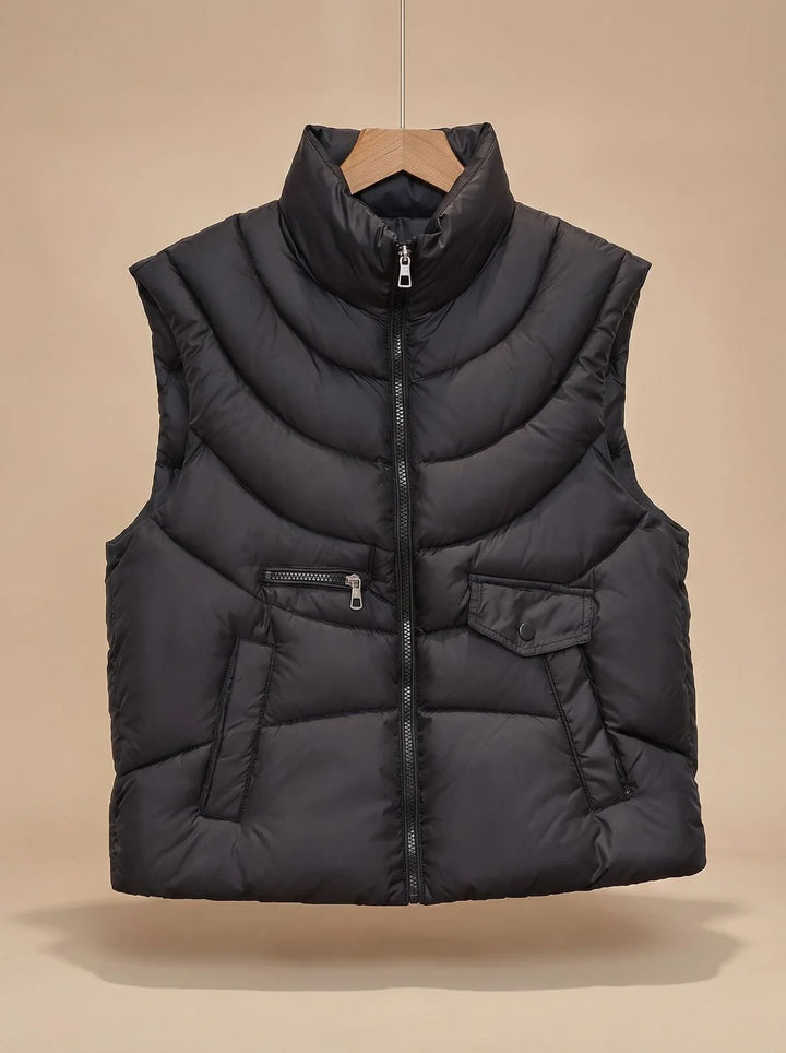 Greta | Damen Steppweste Bodywarmer mit Stehkragen und Multifunktionstaschen 1