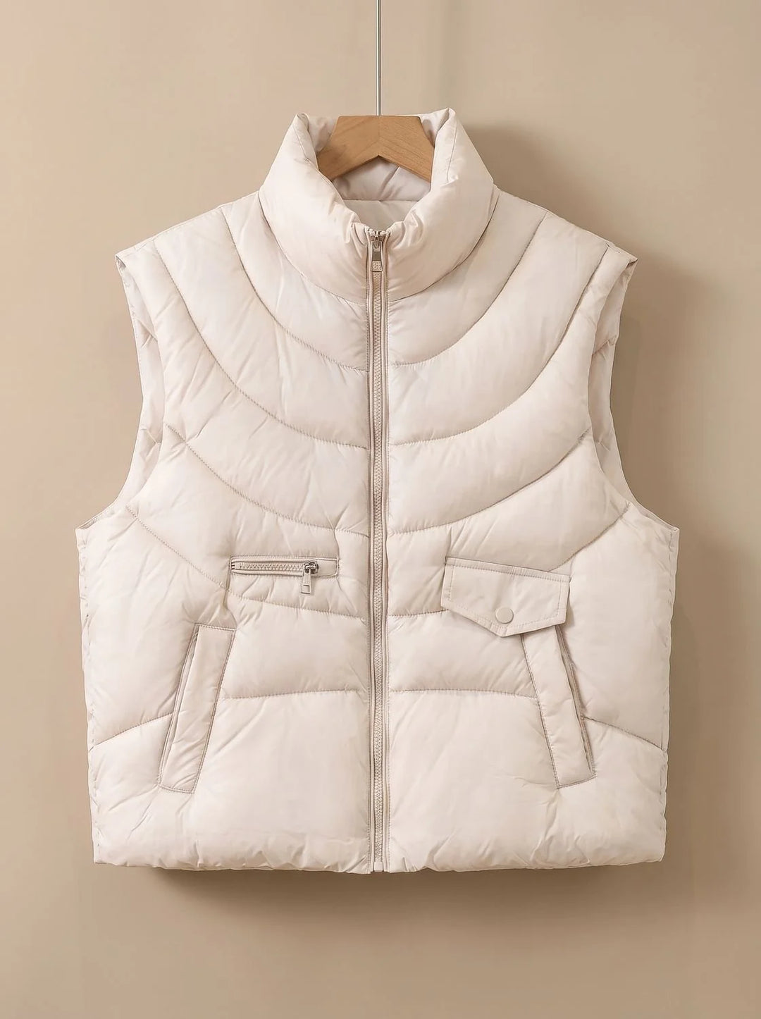 Greta | Damen Steppweste Bodywarmer mit Stehkragen und Multifunktionstaschen 3