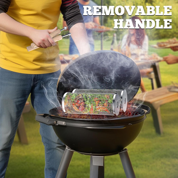 GrillPro | Stainless Steel BBQ Grill Basket for Outdoor Grilling and Easy Cleanup 3
