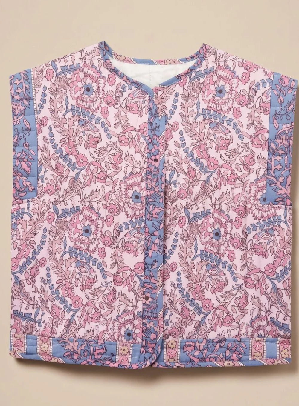 Hannah | Bodywarmer Damen gesteppte Blumen-Weste mit Seitentaschen 6