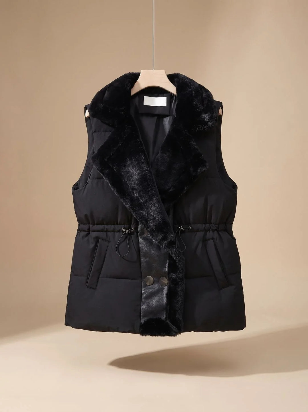 Hannah | Damen Bodywarmer gesteppte Weste Kunstpelz-Schalkragen Tunnelzug 4