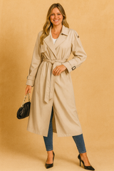 Harlani | Women's Double-Breasted Classic Trench Coat 1