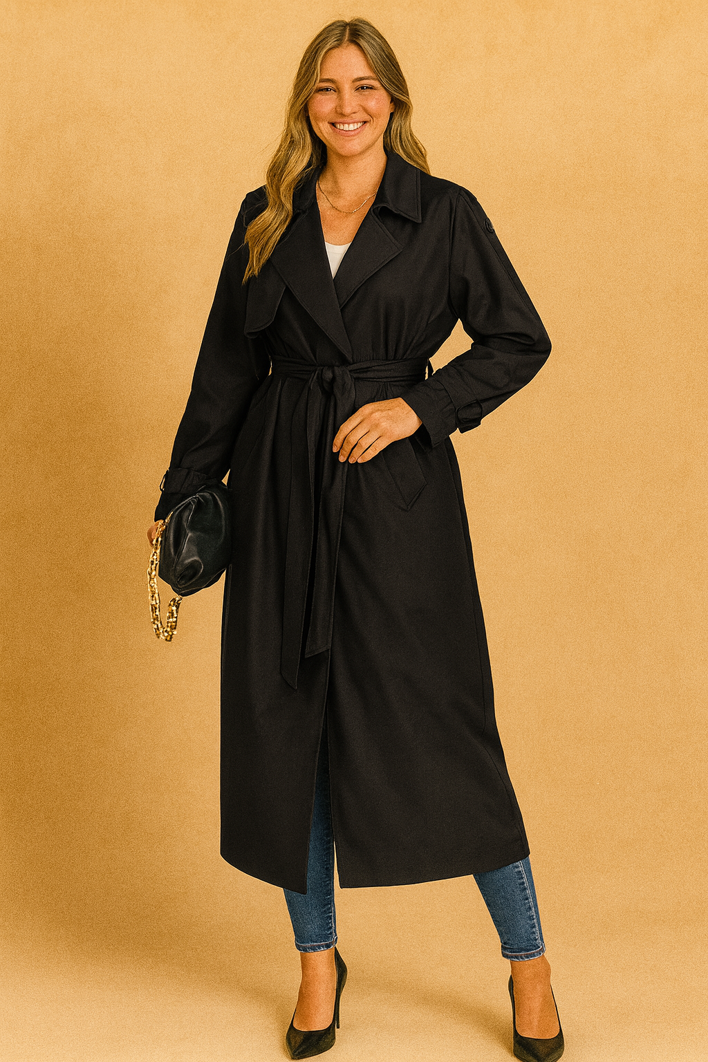 Harlani | Women's Double-Breasted Classic Trench Coat 2