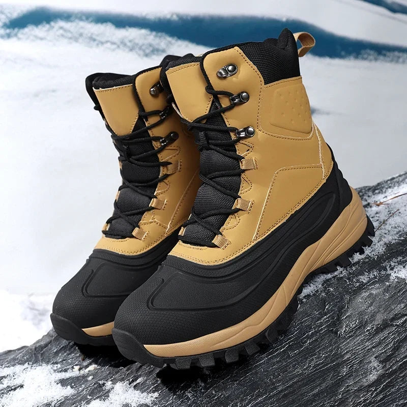Herren High-Top-Schneestiefel mit Schnürung 0
