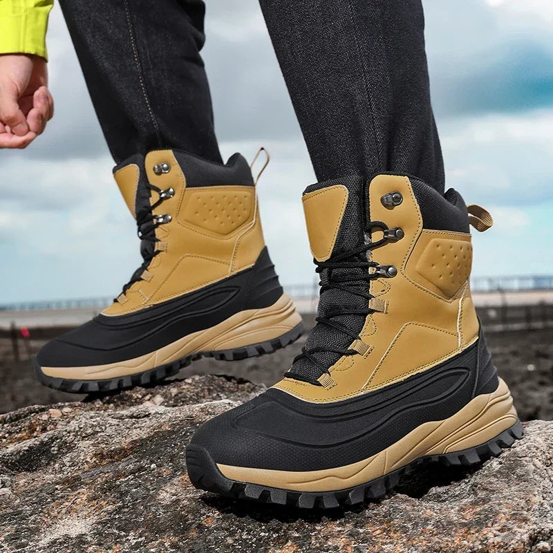 Herren High-Top-Schneestiefel mit Schnürung 4