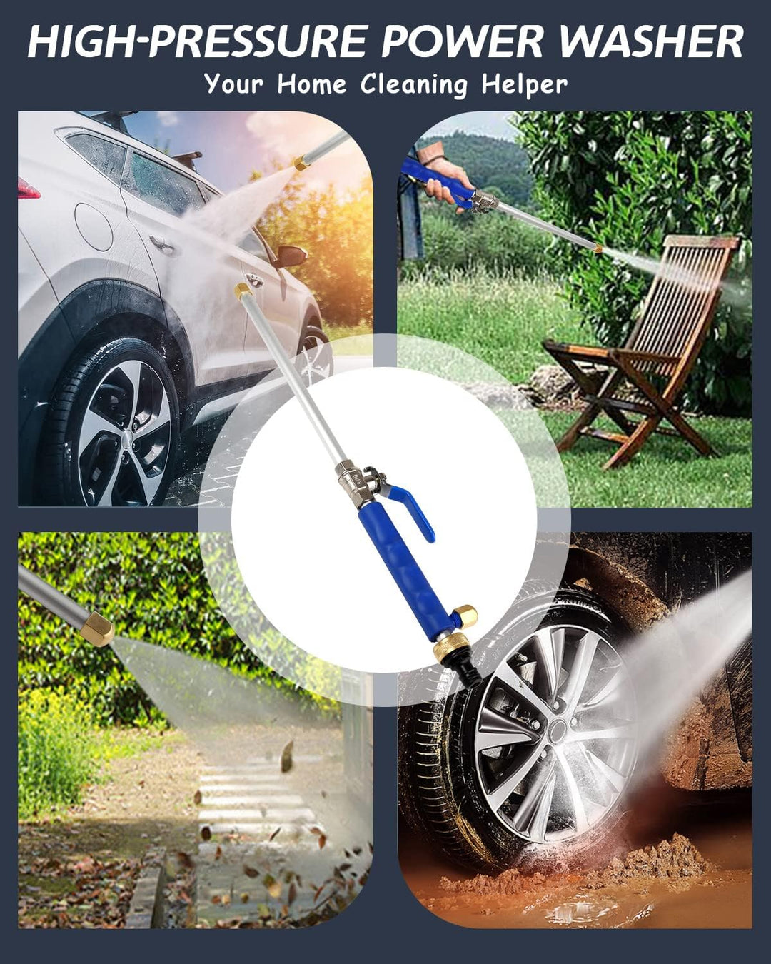 High-Pressure Washer Spray Nozzle Car Wash Water Hose 6