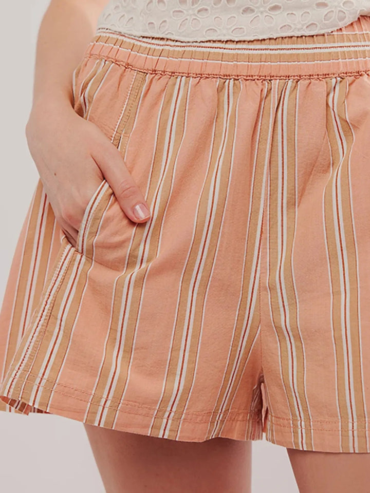 High-Waist Striped Summer Shorts for Women – Casual Chic Style, Flattering Fit, Versatile for Outings and Beach Days 4