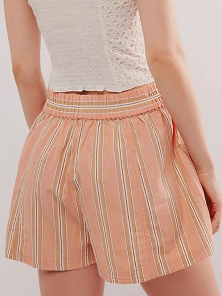 High-Waist Striped Summer Shorts for Women – Casual Chic Style, Flattering Fit, Versatile for Outings and Beach Days 5