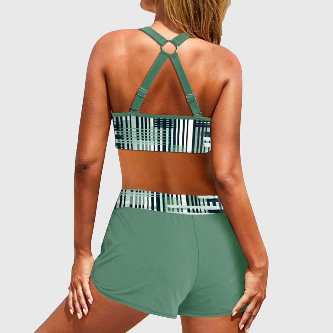 High-Waisted Ribbed Bikini Swimsuit for Women - Stylish Swimwear Sets for Summer Beach and Pool Fun 2