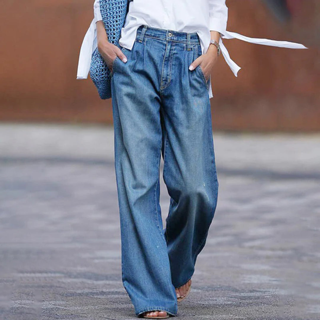 High-Waisted Wide-Leg Jeans for Women Stylish Comfortable Fit 0