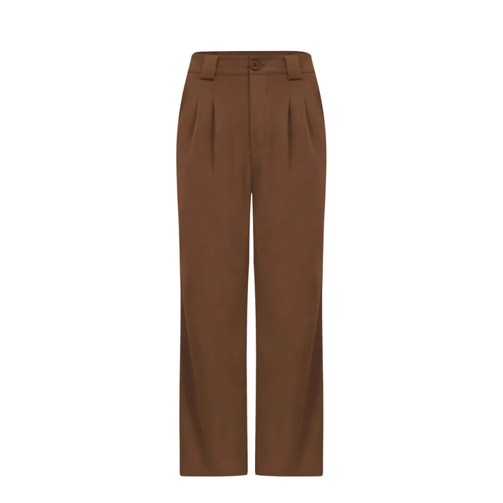 High-Waisted Wide-Leg Trousers for Women with Crease and Side Slit 5