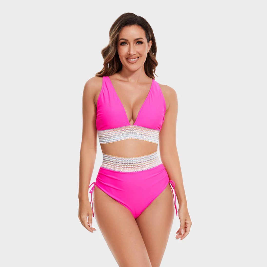 High-Waisted Women’s Bikini Swimsuit Set for Summer Beach Days 1