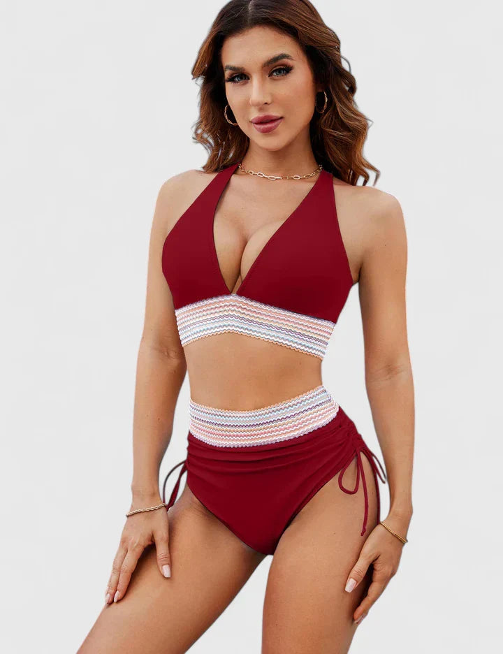 High-Waisted Women’s Bikini Swimsuit Set for Summer Beach Days 2