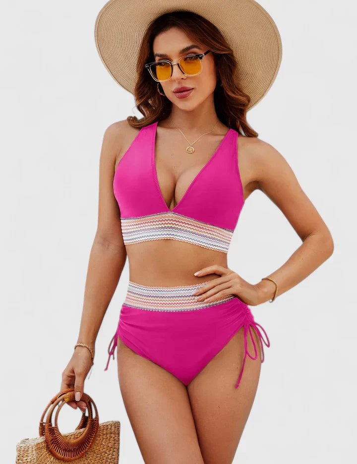 High-Waisted Women’s Bikini Swimsuit Set for Summer Beach Days 6