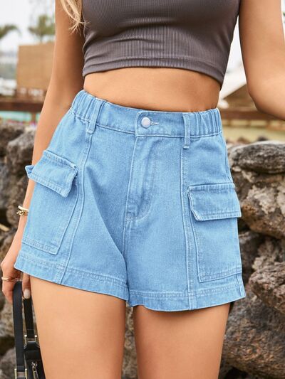 High Waist Denim Shorts for Women - Casual Summer Style, Flattering Fit and Functional Pockets 13
