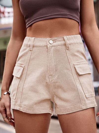 High Waist Denim Shorts for Women - Casual Summer Style, Flattering Fit and Functional Pockets 6