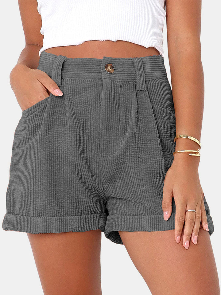 High Waist Women's Shorts with Pockets for Summer Casual Wear - Stylish, Comfortable, Versatile 0