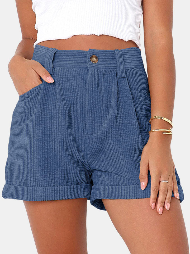 High Waist Women's Shorts with Pockets for Summer Casual Wear - Stylish, Comfortable, Versatile 11
