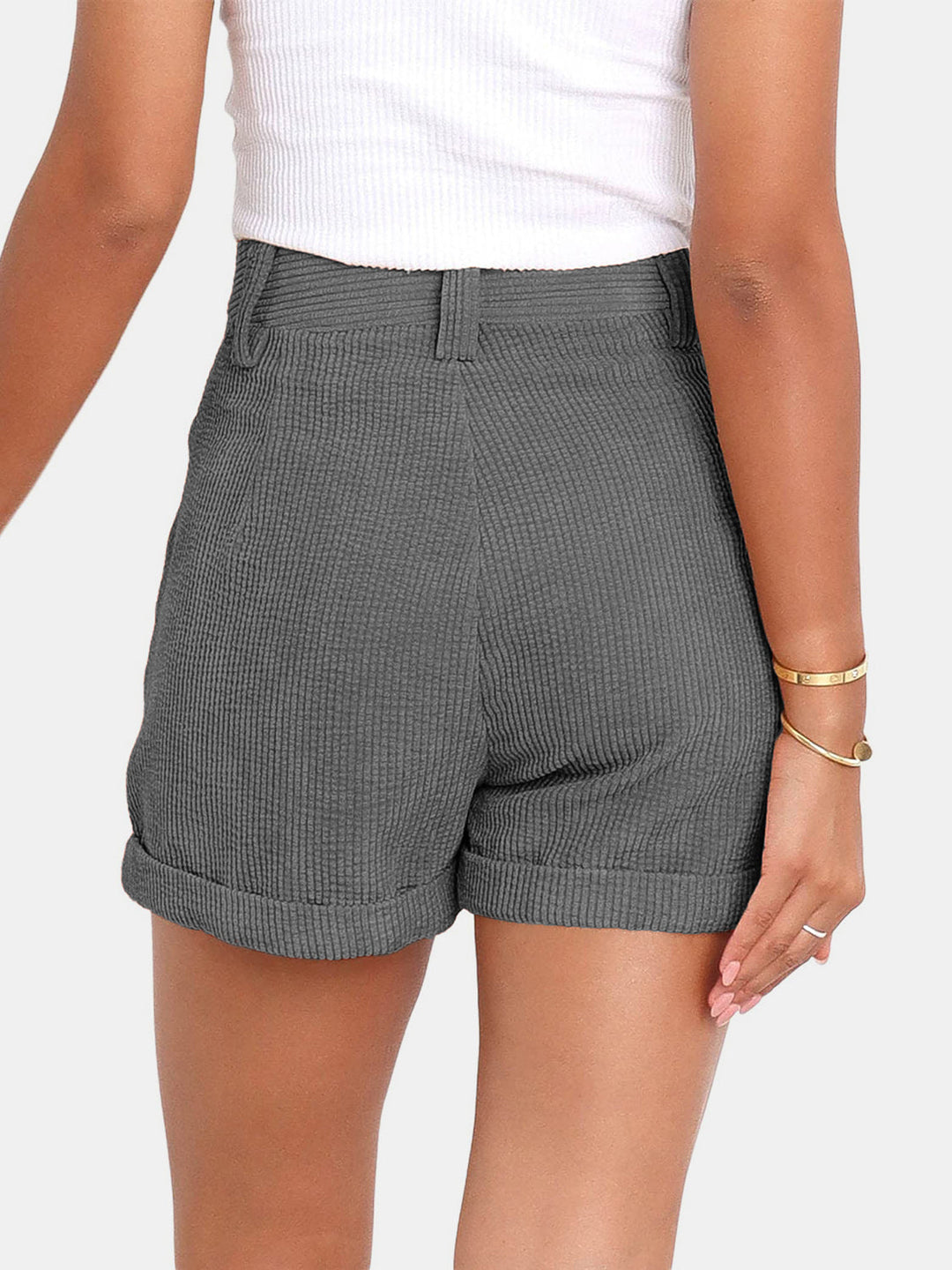 High Waist Women's Shorts with Pockets for Summer Casual Wear - Stylish, Comfortable, Versatile 2