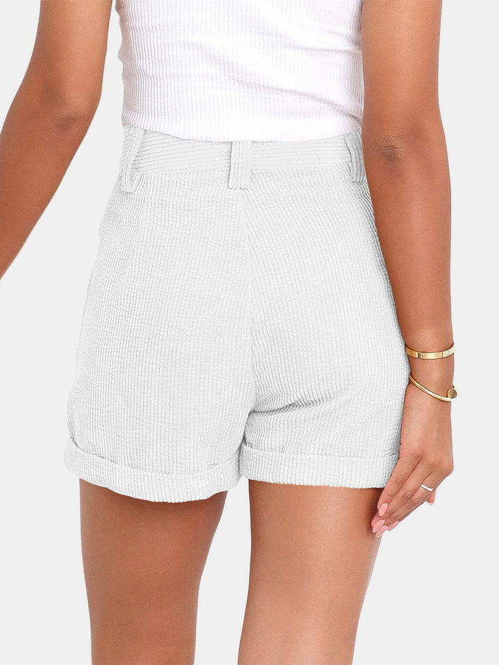 High Waist Women's Shorts with Pockets for Summer Casual Wear - Stylish, Comfortable, Versatile 6